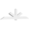 Ekena Millwork Kennewick Architectural Grade PVC Gable Bracket, 108"W x 27"H x 4"D x 6"F, 6/12 Pitch GBP108X27X0406KEN00 - alternate 1